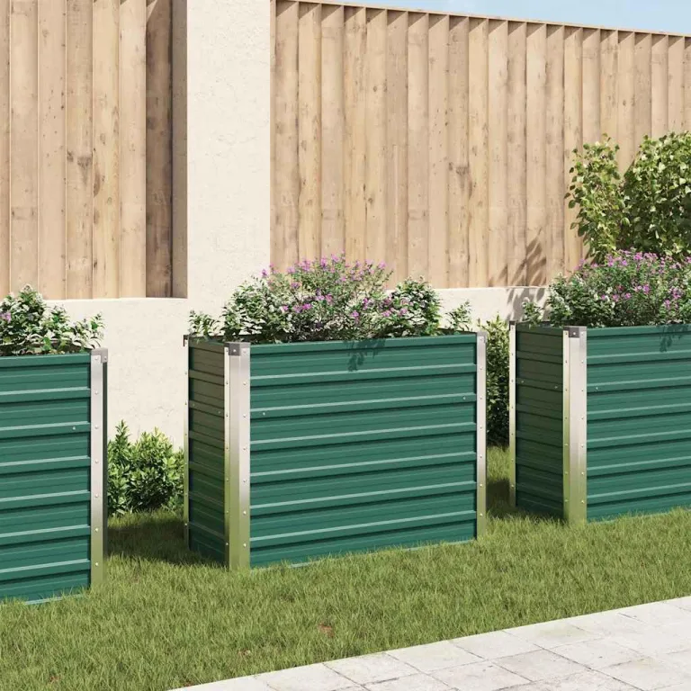 Willood Garten Hochbeet Verzinkter Stahl 100x40x77 cm Grün – Bild 1