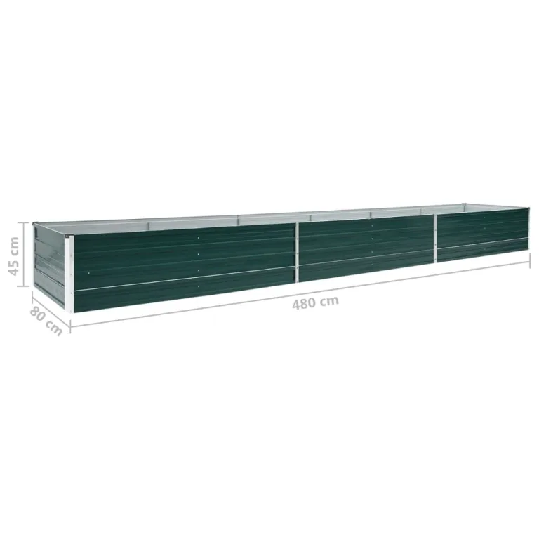 Willood Garten Hochbeet Verzinkter Stahl 480x80x45 cm Grün – Bild 7