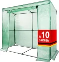 Floordirekt - Gewächshaus UV-beständig - Gewächshaus mit Metallablagegitter - Langlebig. Witterungsbeständiges Pflanzenhaus für Gemüse Kräuter. Blumen (77x200x169cm Botanika) - Thumbnail 1