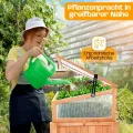 Coemo Hochbeet mit Frühbeetaufsatz 90 × 40 × 120 cm – ergonomisches Gartenbeet aus Holz – wetterfest & nachhaltig – für Gemüse, Kräuter & Blumen – rückenschonend mit Stauraum & einfacher Montage - Thumbnail 6