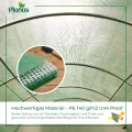 Garten-Gewächshaus Tunnel 2 × 3 m - 6 m² Folientunnel mit Stahlrahmen | PE-Folie 140 g/m² UV-beständig | 6 Fenster mit Moskitonetz | Pflanzenschutz | Grün - Thumbnail 6