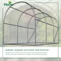 Garten-Gewächshaus Tunnel 2 × 3 m - 6 m² Folientunnel mit Stahlrahmen | PE-Folie 140 g/m² UV-beständig | 6 Fenster mit Moskitonetz | Pflanzenschutz | Grün - Thumbnail 10