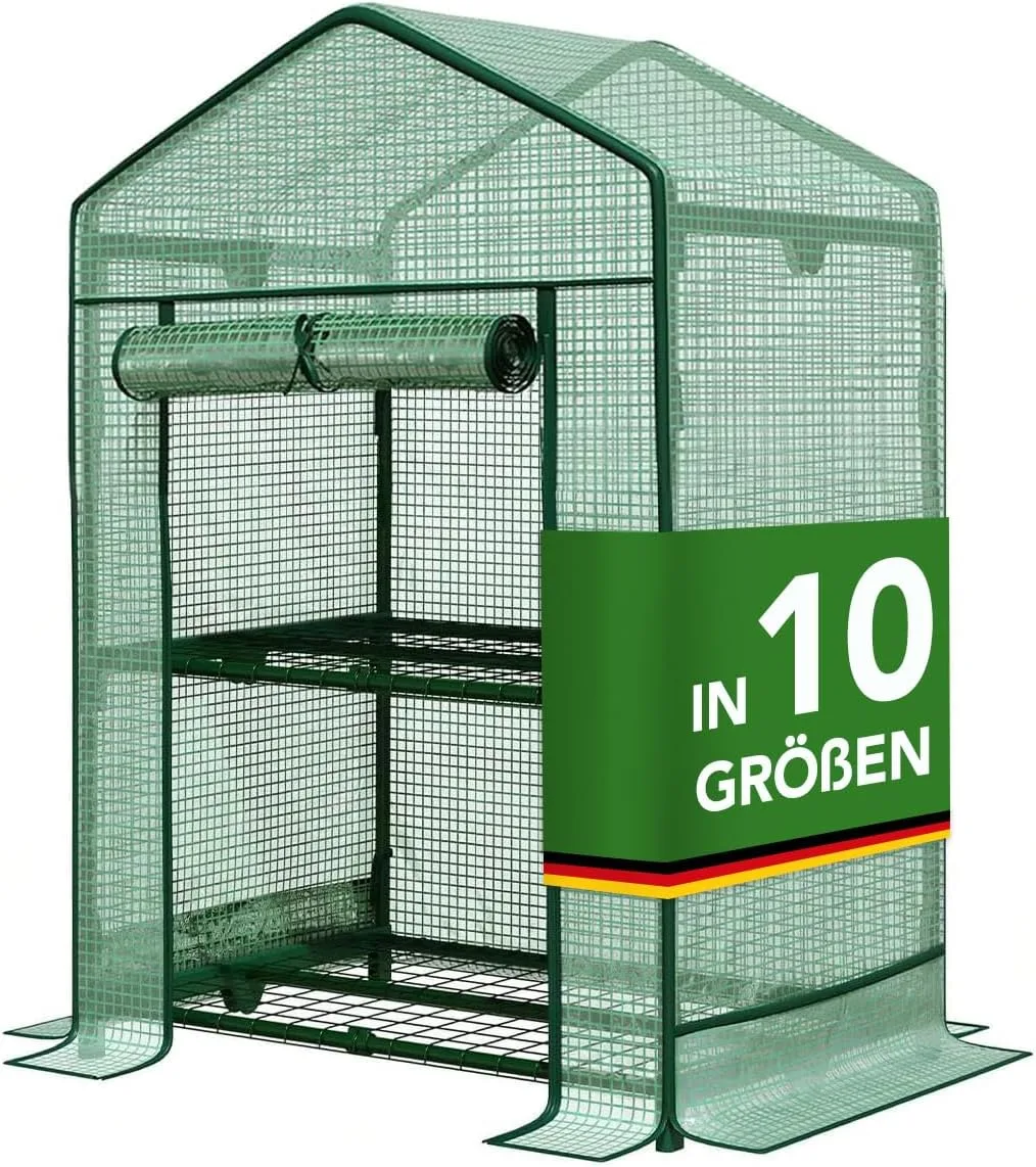 CASA PURA - Gewächshaus 143x143x195 - UV-beständig - Gewächshaus mit Metallablagegitter - Langlebig. Witterungsbeständiges Pflanzenhaus (Harrest) - Bild 1