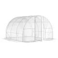 Outsunny Garten-Gewächshaus, Tunnel, 3 x 3 x 2 m, 9 m², mit Scharniertür, Plane aus Polyethylen, 150 g/m², für Gemüse, Pflanzen, Blumen - Thumbnail 10