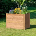 dobar® XL Hochbeet Massivholz Douglasie Bausatz - Naturbelassenes Kräuterbeet für Außen - Hochbeet-Kit für Garten inklusive Pflanzvlies - 420 L, Natur - Thumbnail 4