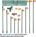 TOM Foliengewächshaus Folientunnel stabile 140g/m² extra langlebig – Wählen Sie aus 2 Größen: 1,6m2 / 0,8m2 Gewächshaus mit 4 Erdankern – Stahlrohrkonstruktion – für Tomaten & Co. (Grün, 0,5m2) - Thumbnail 7