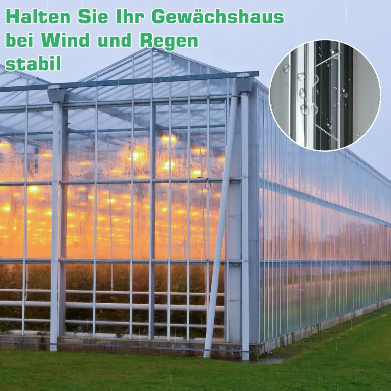 140-teilig Gewächshaus Klammern Edelstahl, Gewächshausklammern, Klammern für Gewächshaus, Sturmfest Gewächshaus zubehör für Befestigung von Glashaus Doppelstegplatten, Platten, Hohlkammerplatten – Bild 5