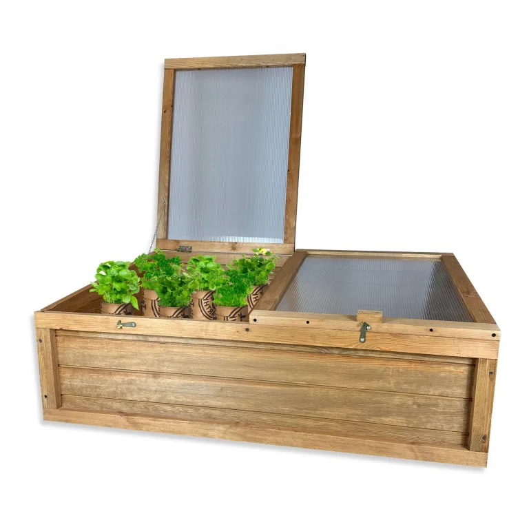 GARTENETAGE Hochwertiges Frühbeet mit Abdeckung - Witterungsbeständig, Einfache Montage, Schutz vor Schädlingen, Verlängerte Anbausaison, Pflegeleicht, 120x80x35 cm – Bild 1