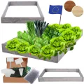 Hochbeet Holz, Kräuterbeet, Gartenbeet, Pflanzbeet, Blumenbeet, Stufenbeet, für Garten und Terrasse, Kiefernholz, Massivholz, höhenverstellbar, Abmessungen 9x90x120 cm, Farbe: Grau - Thumbnail 1