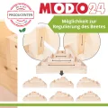 Hochbeet Holz, Kräuterbeet, Gartenbeet, Pflanzbeet, Blumenbeet, Stufenbeet, für Garten und Terrasse, Kiefernholz, Massivholz, höhenverstellbar, Abmessungen 54x117x30 cm, Farbe: Braun - Thumbnail 6
