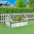 [en.casa] Hochbeet mit Foliengewächshaus Balsorano wetterfest Frühbeet mit Abdeckung Outdoor Stahl mit PVC-Folie Mini-Treibhaus 186 x 96 x 98 cm Transparent - Thumbnail 2