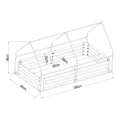 [en.casa] Hochbeet mit Foliengewächshaus Balsorano wetterfest Frühbeet mit Abdeckung Outdoor Stahl mit PVC-Folie Mini-Treibhaus 186 x 96 x 98 cm Transparent - Thumbnail 6