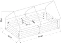 [en.casa] Hochbeet mit Foliengewächshaus Balsorano wetterfest Frühbeet mit Abdeckung Outdoor Stahl mit PE-Gitterfolie Mini-Treibhaus 186 x 96 x 98 cm Weiß - Thumbnail 6