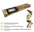 Lermowoood Hochbeet aus Holz 100x120x20 cm Geflammt – Pflanzkasten für Gemüse & Kräuter – mit Agrovließ – steckbar & stapelbar- Aussenbereich ideal für Garten, Balkon & Terrasse - Thumbnail 4