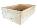 Lermowoood Hochbeet aus Holz 80x80x30 cm Natur – Pflanzkasten für Gemüse & Kräuter – mit Agrovließ – steckbar & stapelbar- Aussenbereich ideal für Garten, Balkon & Terrasse - Thumbnail 2