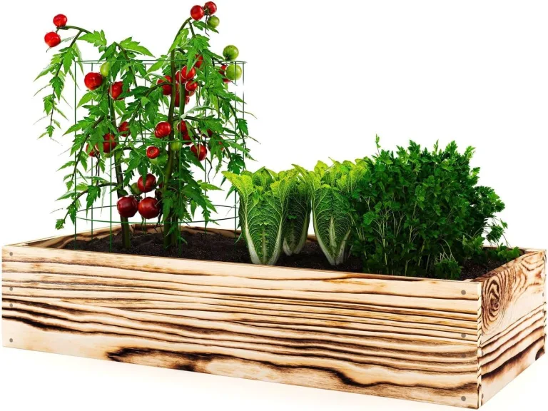 Lermowoood Hochbeet aus Holz 120x60x30 cm Natur – Pflanzkasten für Gemüse & Kräuter – mit Agrovließ – steckbar & stapelbar- Aussenbereich ideal für Garten, Balkon & Terrasse – Bild 8