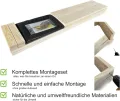 Lermowoood Hochbeet aus Holz 120x60x30 cm Natur – Pflanzkasten für Gemüse & Kräuter – mit Agrovließ – steckbar & stapelbar- Aussenbereich ideal für Garten, Balkon & Terrasse - Thumbnail 4