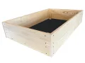 Lermowoood Hochbeet aus Holz 120x60x20 cm Natur – Pflanzkasten für Gemüse & Kräuter – mit Agrovließ – steckbar & stapelbar- Aussenbereich ideal für Garten, Balkon & Terrasse - Thumbnail 2