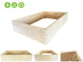 Lermowoood Hochbeet aus Holz 100x40x20 cm Natur – Pflanzkasten für Gemüse & Kräuter – mit Agrovließ – steckbar & stapelbar- Aussenbereich ideal für Garten, Balkon & Terrasse - Thumbnail 6