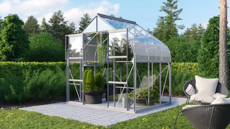 Vitavia Gewächshaus Dione 11500" inkl. Stahlfundamentrahmen, schwarz, 11,5 m², 3 mm ESG | Wetterfestes & stabiles Treibhaus | Perfekt für Gemüse & Pflanzen | Robust & langlebig – Bild 10