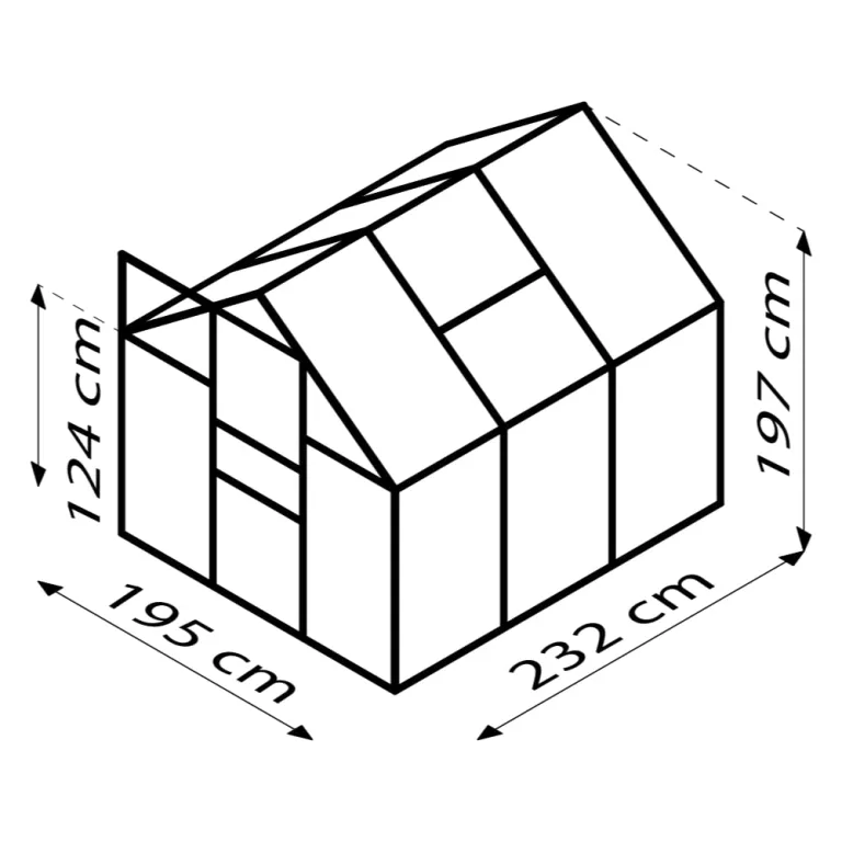 Vitavia Gewächshaus Calypso 4400", Aluminium eloxiert, 4,4 m², 6 mm HKP | Wetterfestes & stabiles Treibhaus | Perfekt für Gemüse & Pflanzen | Robust & langlebig – Bild 2