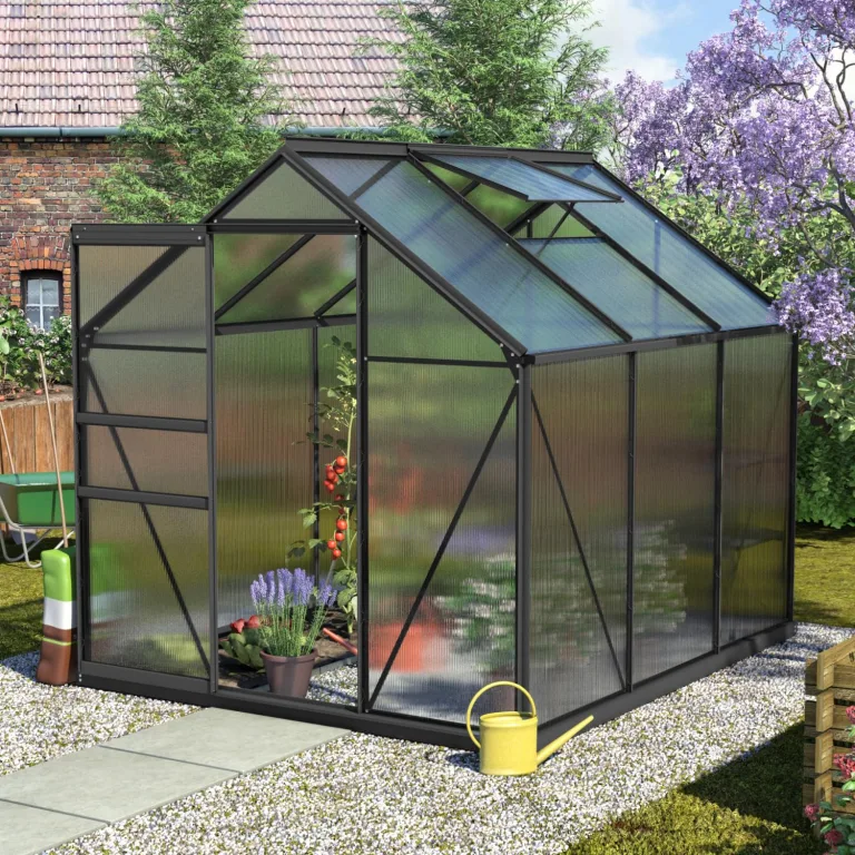 Vitavia Gewächshaus Calypso 4400", Aluminium eloxiert, 4,4 m², 6 mm HKP | Wetterfestes & stabiles Treibhaus | Perfekt für Gemüse & Pflanzen | Robust & langlebig – Bild 9