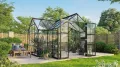Vitavia Gewächshaus Clarus, schwarz, 13 m², 3 mm ESG | Wetterfestes & stabiles Treibhaus | Perfekt für Gemüse & Pflanzen | Robust & langlebig - Thumbnail 6