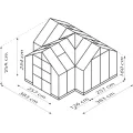 Vitavia Gewächshaus Clarus, schwarz, 13 m², 3 mm ESG | Wetterfestes & stabiles Treibhaus | Perfekt für Gemüse & Pflanzen | Robust & langlebig - Thumbnail 8
