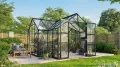Vitavia Gewächshaus Clarus, schwarz, 13 m², 3 mm ESG | Wetterfestes & stabiles Treibhaus | Perfekt für Gemüse & Pflanzen | Robust & langlebig - Thumbnail 1