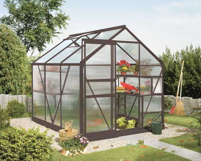 Vitavia Gewächshaus Calypso 4400", schwarz, 4,4 m², 6 mm HKP | Wetterfestes & stabiles Treibhaus | Perfekt für Gemüse & Pflanzen | Robust & langlebig – Bild 1