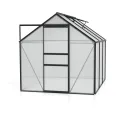 Vitavia Gewächshaus Calypso 4400", schwarz, 4,4 m², 6 mm HKP | Wetterfestes & stabiles Treibhaus | Perfekt für Gemüse & Pflanzen | Robust & langlebig - Thumbnail 3
