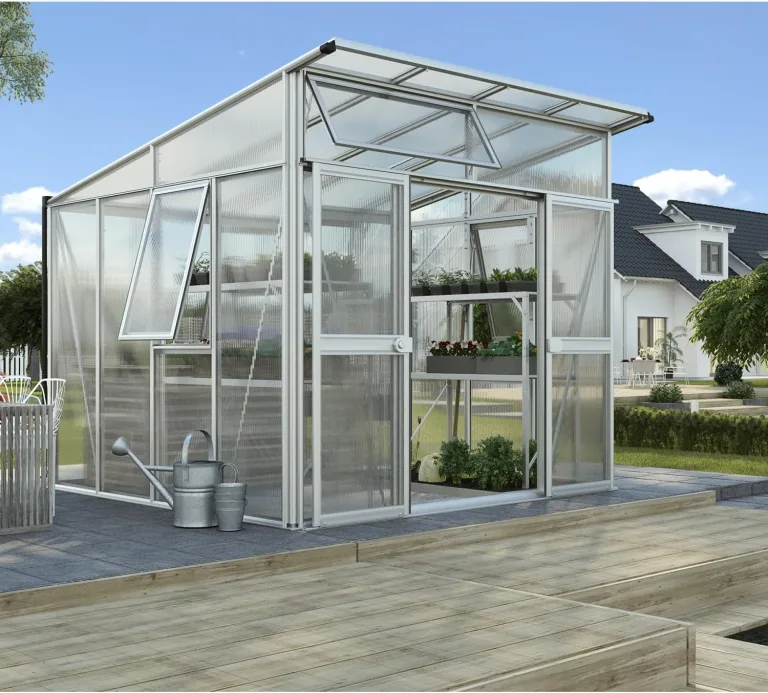 Vitavia Gewächshaus Aphrodite 11500", Aluminium eloxiert, 11,5 m², 10 mm HKP | Wetterfestes & stabiles Treibhaus | Perfekt für Gemüse & Pflanzen | Robust & langlebig – Bild 3