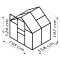 Vitavia Gewächshaus Calypso 3000", Aluminium eloxiert, 3,0 m², 6 mm HKP | Wetterfestes & stabiles Treibhaus | Perfekt für Gemüse & Pflanzen | Robust & langlebig - Thumbnail 2