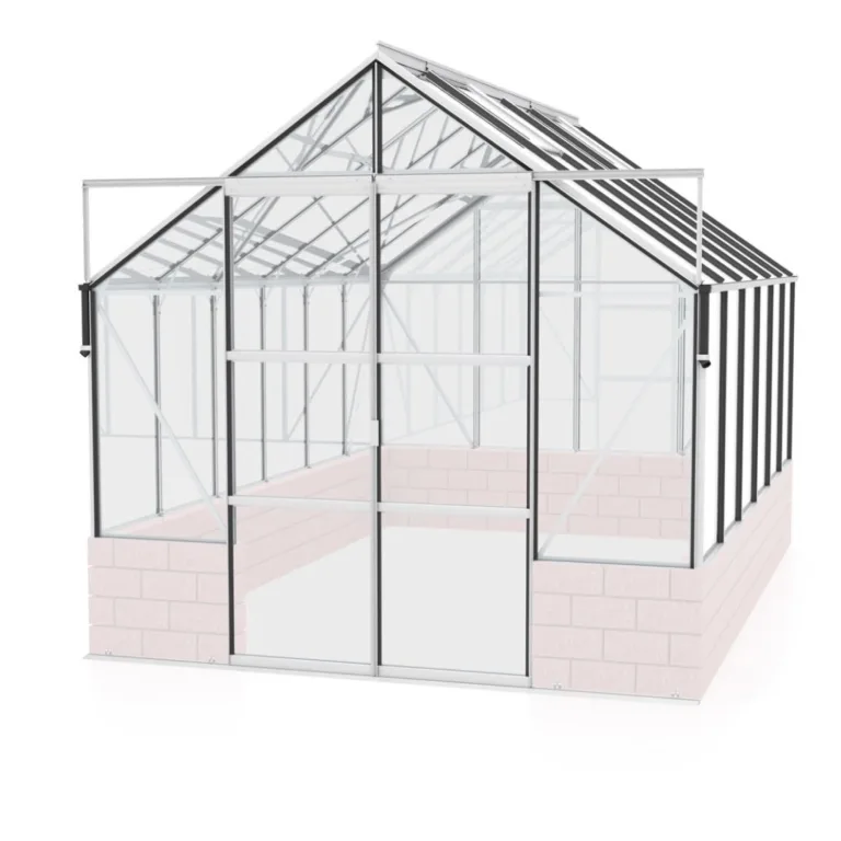 Vitavia Gewächshaus Cassandra 9900", Aluminium eloxiert, 9,9 m², ohne Sockelmauer, 3 mm ESG | Wetterfestes & stabiles Treibhaus | Perfekt für Gemüse & Pflanzen | Robust & langlebig – Bild 1