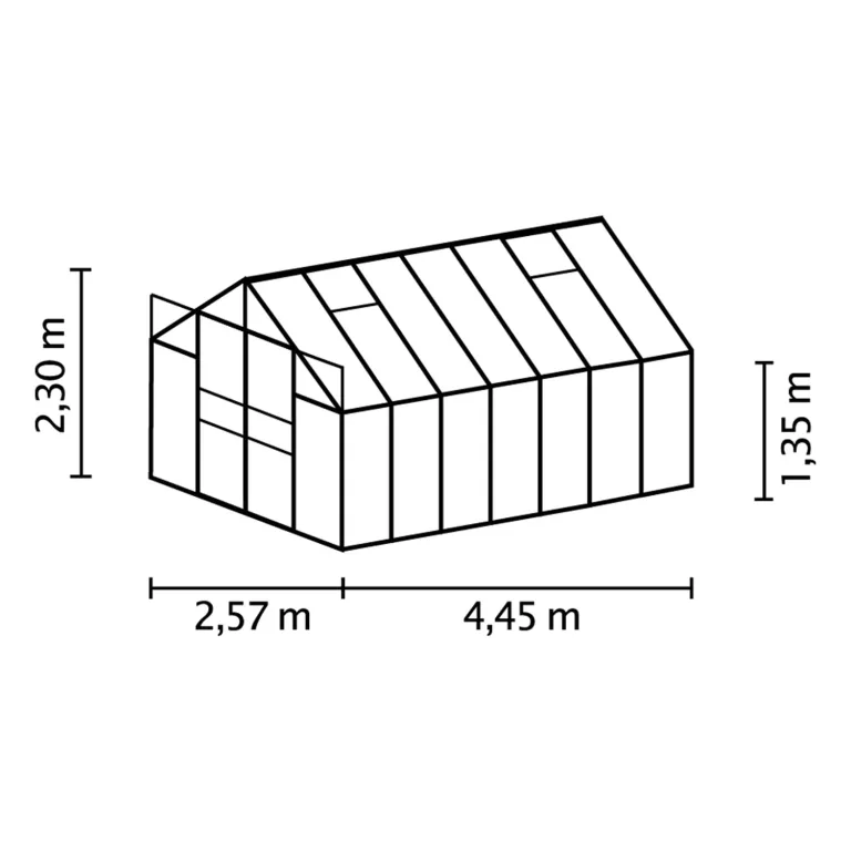 Vitavia Gewächshaus Mars 11500", Aluminium eloxiert, 11,5 m², 4 mm HKP | Wetterfestes & stabiles Treibhaus | Perfekt für Gemüse & Pflanzen | Robust & langlebig – Bild 2