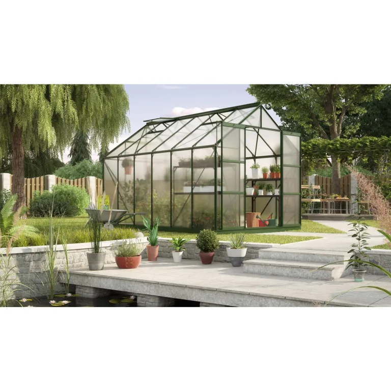 Vitavia Gewächshaus Uranus 8300", schwarz, 8,3 m², 3 mm ESG | Wetterfestes & stabiles Treibhaus | Perfekt für Gemüse & Pflanzen | Robust & langlebig – Bild 5