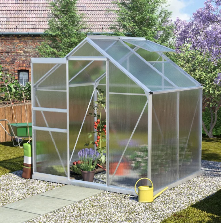 Vitavia Gewächshaus Calypso 3000", Aluminium eloxiert, 3,0 m², 4 mm HKP | Wetterfestes & stabiles Treibhaus | Perfekt für Gemüse & Pflanzen | Robust & langlebig – Bild 1