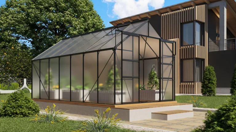 Vitavia Gewächshaus Mars 9900", smaragd grün, 9,9 m², 6 mm HKP | Wetterfestes & stabiles Treibhaus | Perfekt für Gemüse & Pflanzen | Robust & langlebig – Bild 4