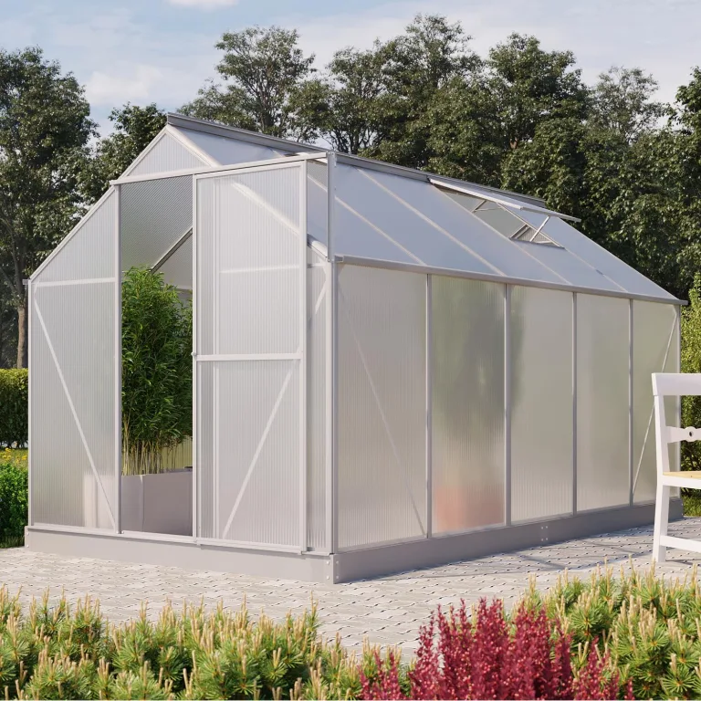 Vitavia Gewächshaus EOS 3100", smaragd, 3,1 m², 4 mm HKP | Wetterfestes & stabiles Treibhaus | Perfekt für Gemüse & Pflanzen | Robust & langlebig – Bild 6
