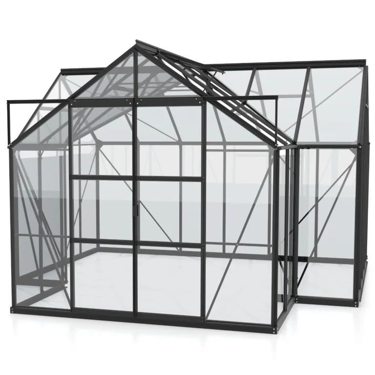 Vitavia Gewächshaus Sirius, Aluminium eloxiert, 3 mm ESG | Wetterfestes & stabiles Treibhaus | Perfekt für Gemüse & Pflanzen | Robust & langlebig – Bild 8