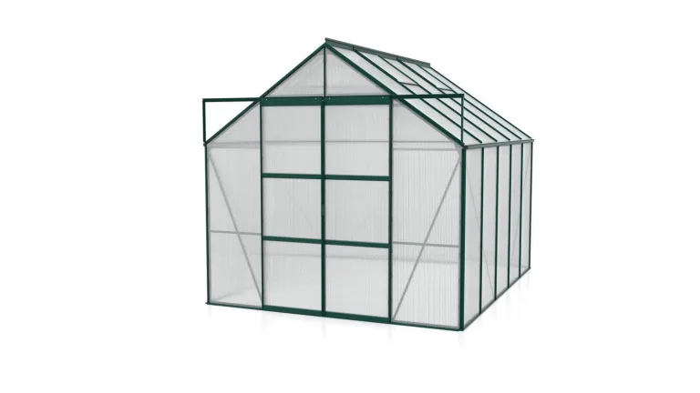 Vitavia Gewächshaus Uranus 8300", smaragd grün, 8,3 m², 6 mm HKP | Wetterfestes & stabiles Treibhaus | Perfekt für Gemüse & Pflanzen | Robust & langlebig – Bild 3