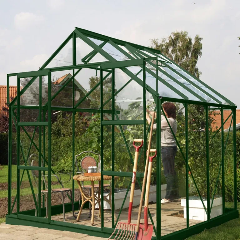 Vitavia Gewächshaus Mars 6700", smaragd grün, 6,7 m², 3 mm ESG | Wetterfestes & stabiles Treibhaus | Perfekt für Gemüse & Pflanzen | Robust & langlebig – Bild 5