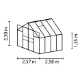 Vitavia Gewächshaus Mars 6700", Aluminium eloxiert, 6,7 m², 4 mm HKP | Wetterfestes & stabiles Treibhaus | Perfekt für Gemüse & Pflanzen | Robust & langlebig - Thumbnail 3
