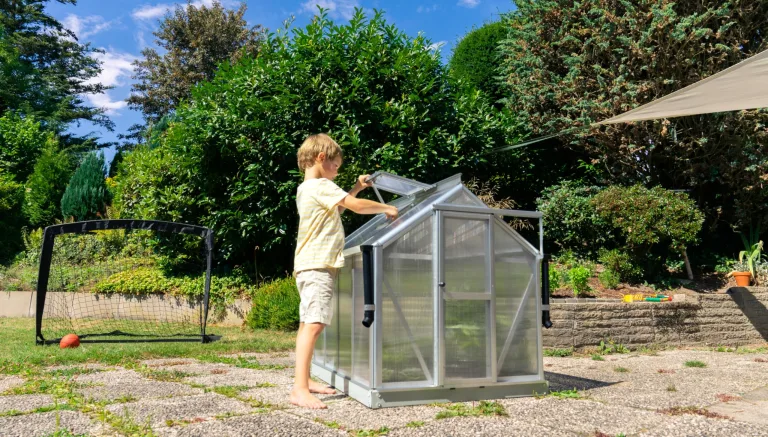 Vitavia Minigewächshaus Merlin, Aluminium eloxiert, HKP ca. 4mm | Wetterfestes & stabiles Treibhaus | Perfekt für Gemüse & Pflanzen | Robust & langlebig – Bild 3
