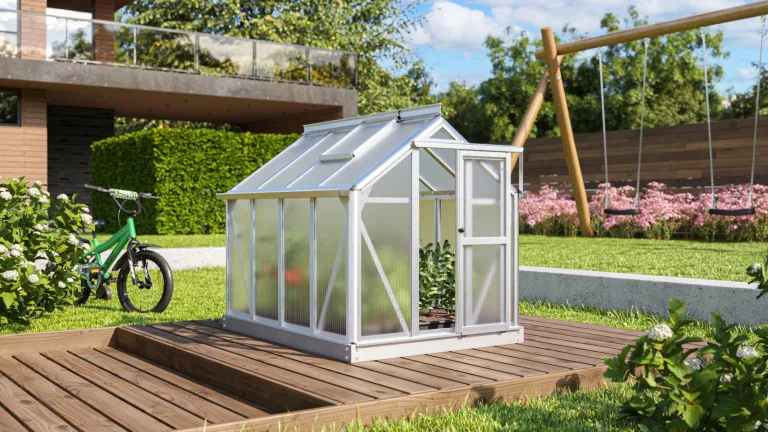 Vitavia Minigewächshaus Merlin, Aluminium eloxiert, HKP ca. 4mm | Wetterfestes & stabiles Treibhaus | Perfekt für Gemüse & Pflanzen | Robust & langlebig – Bild 4