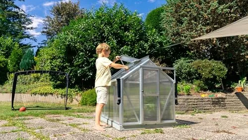 Vitavia Minigewächshaus Merlin, Aluminium eloxiert, HKP ca. 4mm | Wetterfestes & stabiles Treibhaus | Perfekt für Gemüse & Pflanzen | Robust & langlebig – Bild 10