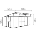 Vitavia Gewächshaus Aphrodite 11500", weiß, 11,5 m², 10 mm HKP | Wetterfestes & stabiles Treibhaus | Perfekt für Gemüse & Pflanzen | Robust & langlebig - Thumbnail 2