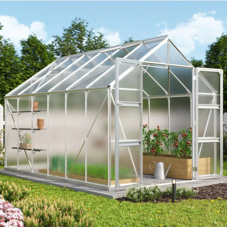 Vitavia Gewächshaus Domus 6700", smaragd, 6,7 m², 4 mm HKP | Wetterfestes & stabiles Treibhaus | Perfekt für Gemüse & Pflanzen | Robust & langlebig – Bild 10