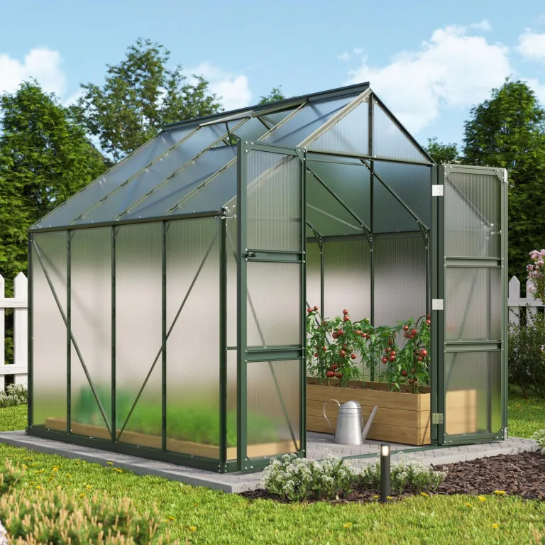 Vitavia Gewächshaus Domus 6700", smaragd, 6,7 m², 4 mm HKP | Wetterfestes & stabiles Treibhaus | Perfekt für Gemüse & Pflanzen | Robust & langlebig – Bild 1