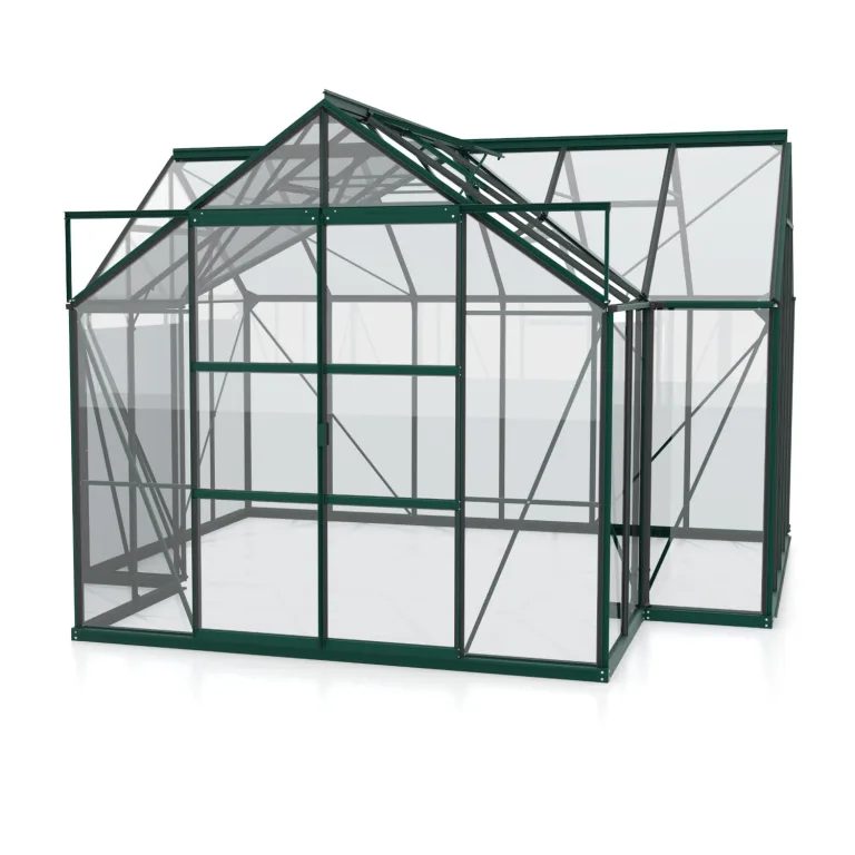 Vitavia Gewächshaus Sirona, smaragd grün, 13 m², 3 mm ESG | Wetterfestes & stabiles Treibhaus | Perfekt für Gemüse & Pflanzen | Robust & langlebig – Bild 5